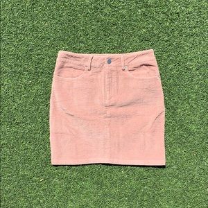 Pink/Blush Corduroy Mini Skirt (Size 8-10)